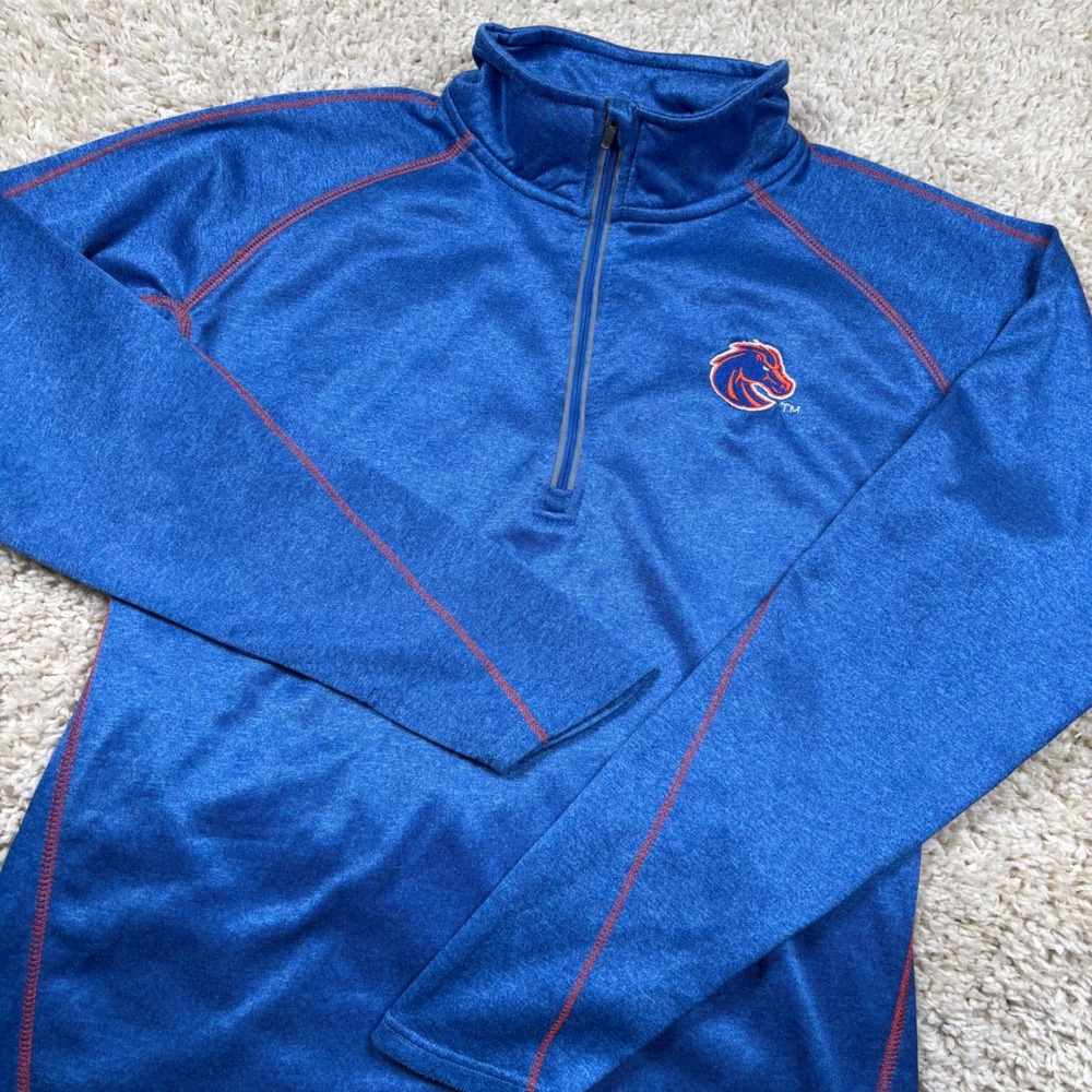 Knights Apparel Boise State Broncos Pullover Women S Blue Quarter Zip Active Top